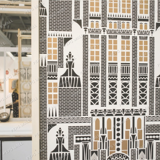 Lexington — geometric wallpaper Dubai, Peps Wall