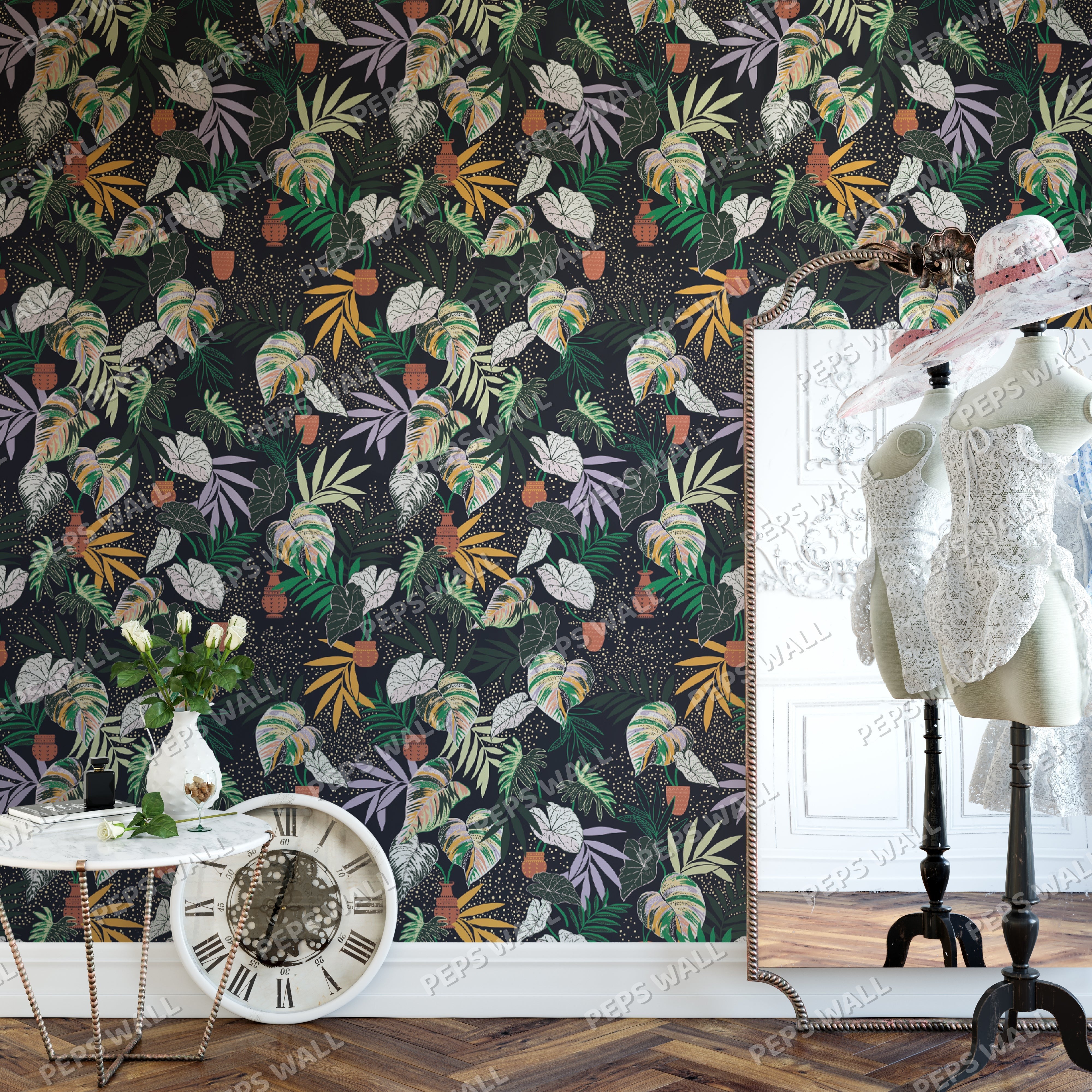 Indoor Jungle — scenic landscape wallpaper Dubai, Peps Wall