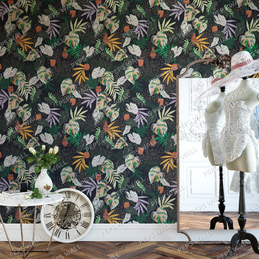 Indoor Jungle — scenic landscape wallpaper Dubai, Peps Wall