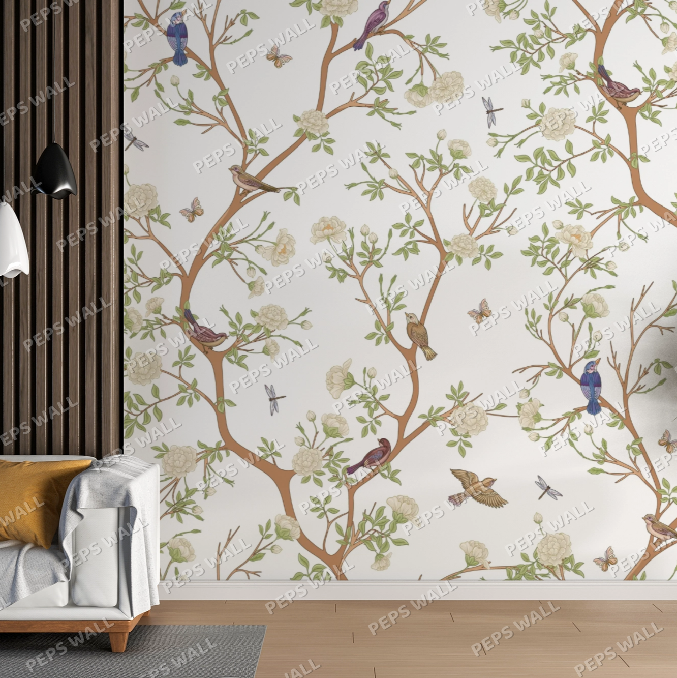 Brookside — chinoiserie wallpaper Dubai, Peps Wall