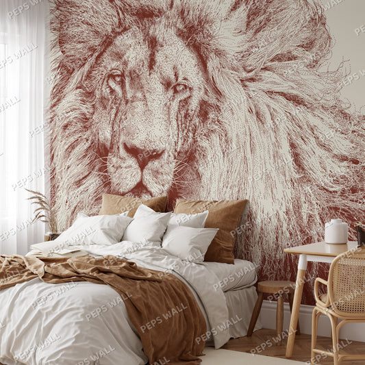 Lion — scenic landscape wallpaper Dubai, Peps Wall