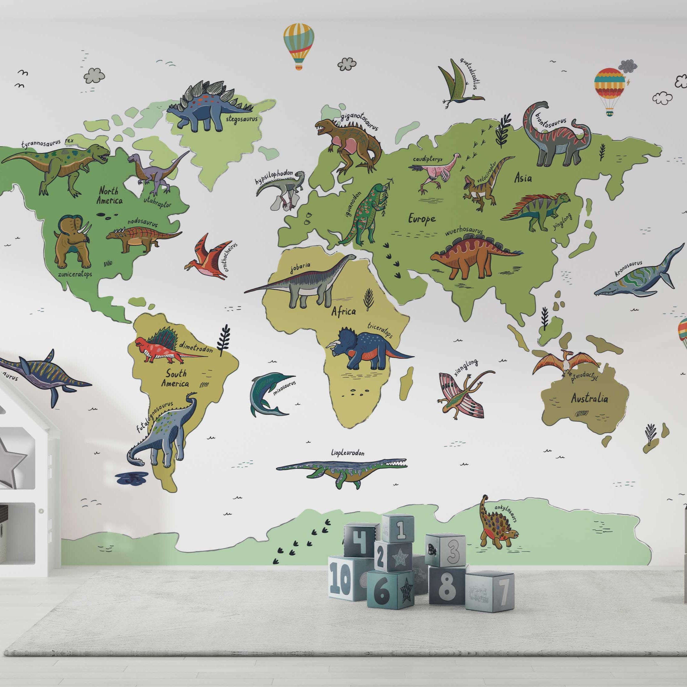 Dino Map - Multicolors