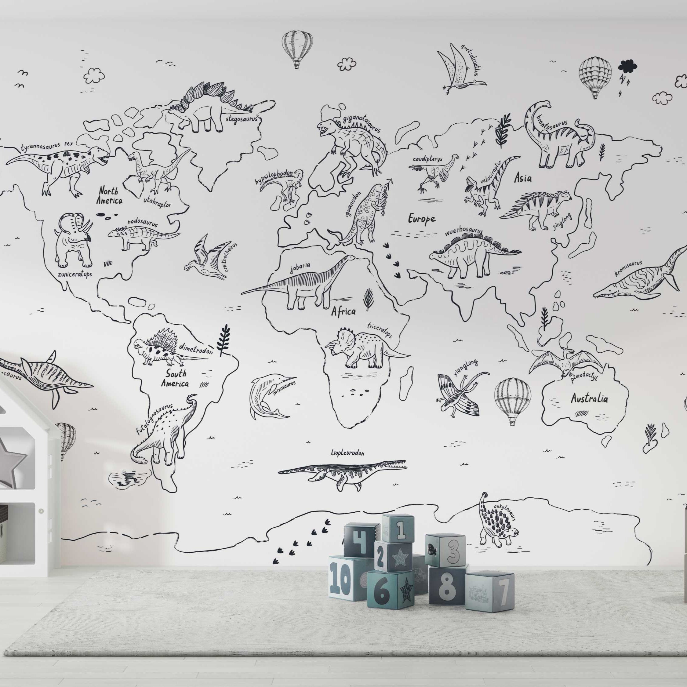 Dino Map - Multicolors