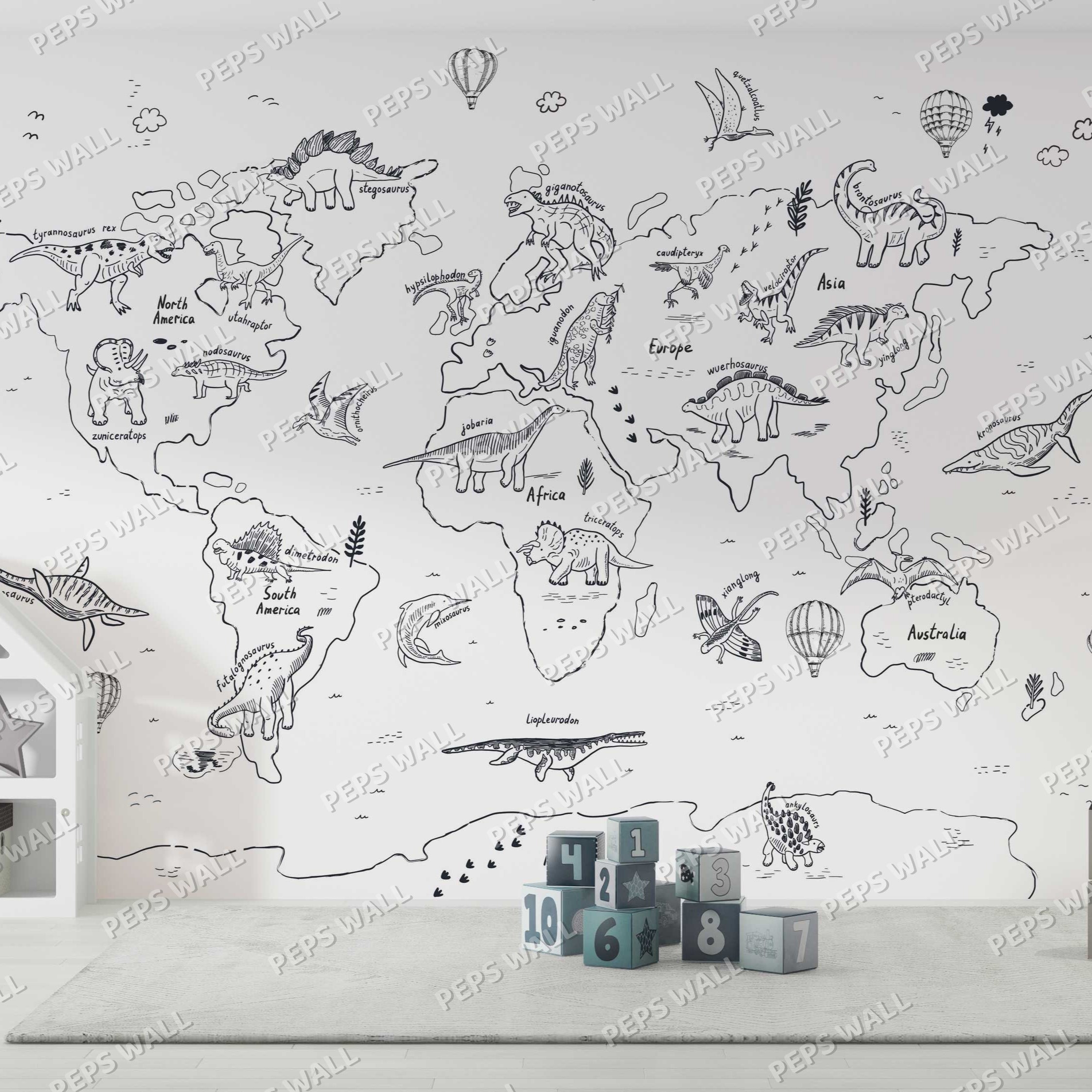 Dino Map - Multicolors