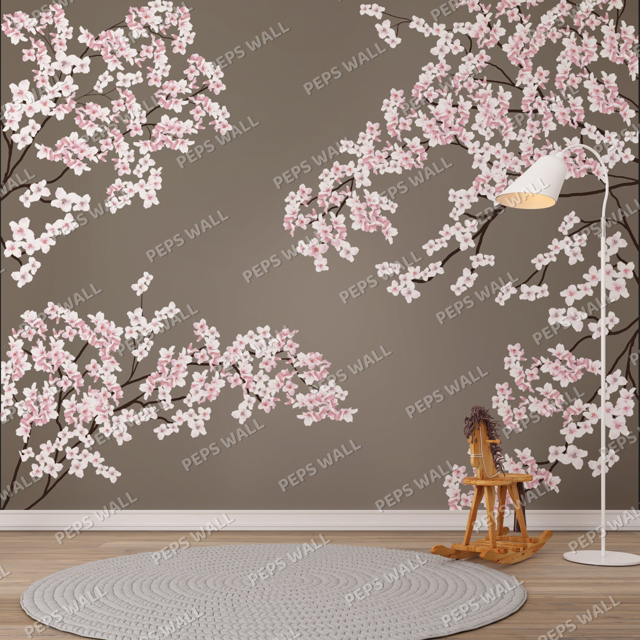 Cherry Blossom — cherry blossom wallpaper Dubai, Peps Wall