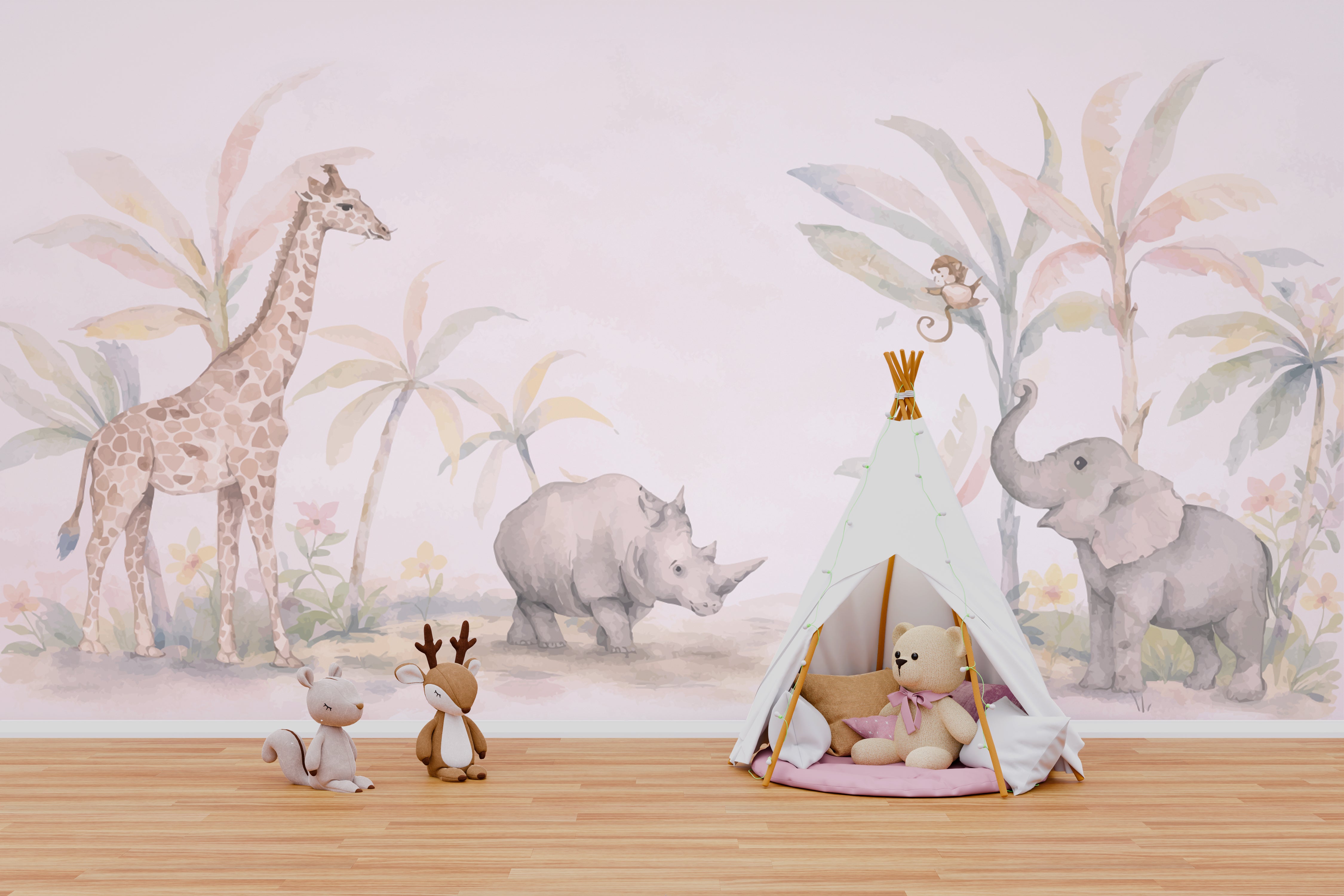 Cute Watercolor Safari