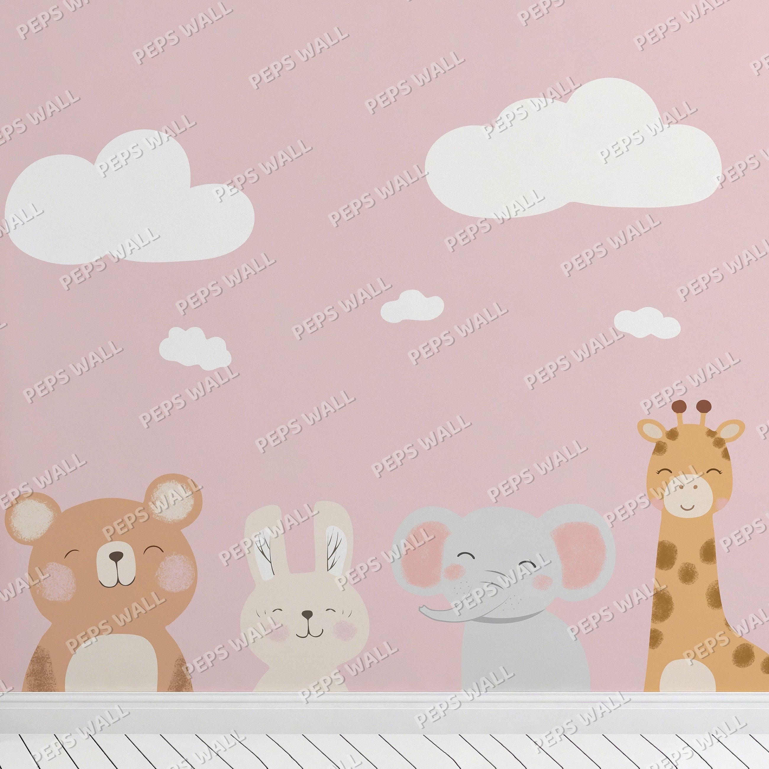 Cute Animals — kids animal wallpaper Dubai, Peps Wall