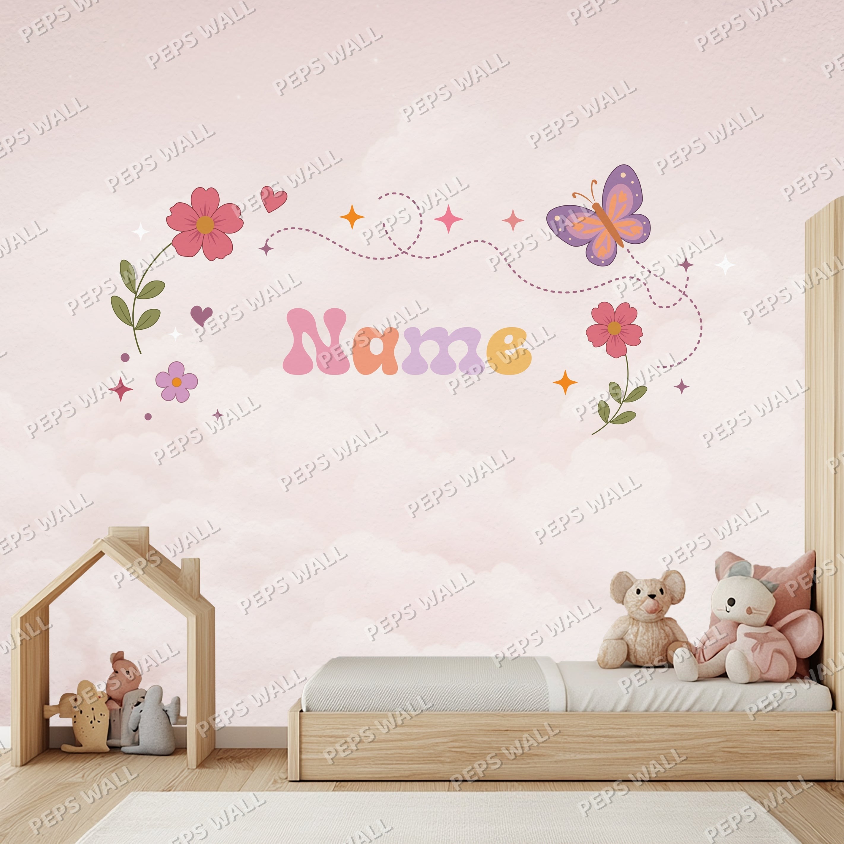 Butterfly Dream — kids pattern wallpaper Dubai, Peps Wall