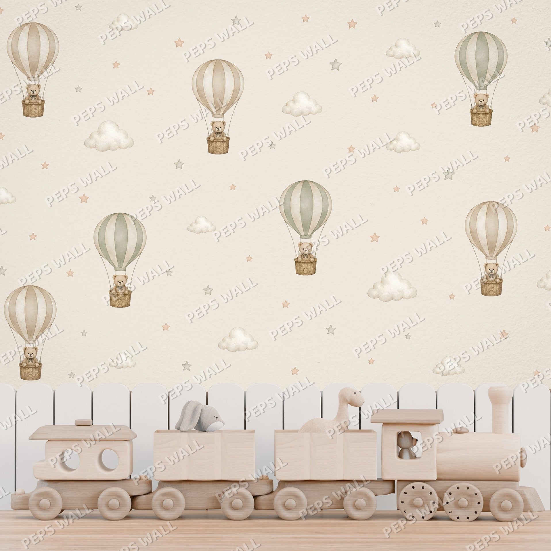 Bear Adventure — kids space wallpaper Dubai, Peps Wall