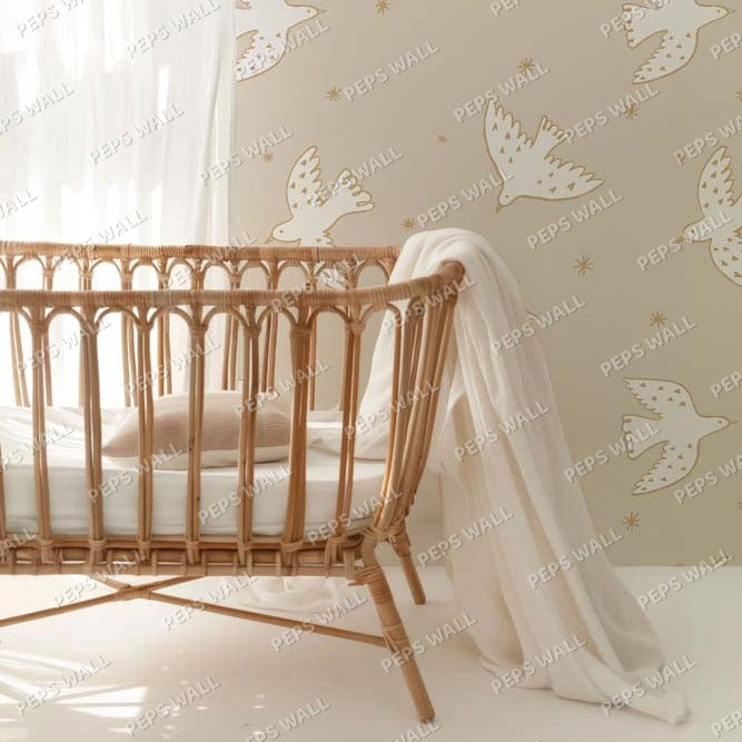 Whimsy Birds - Beige