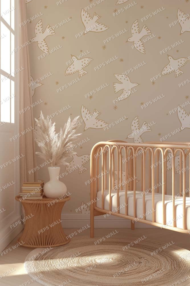 Whimsy Birds - Beige