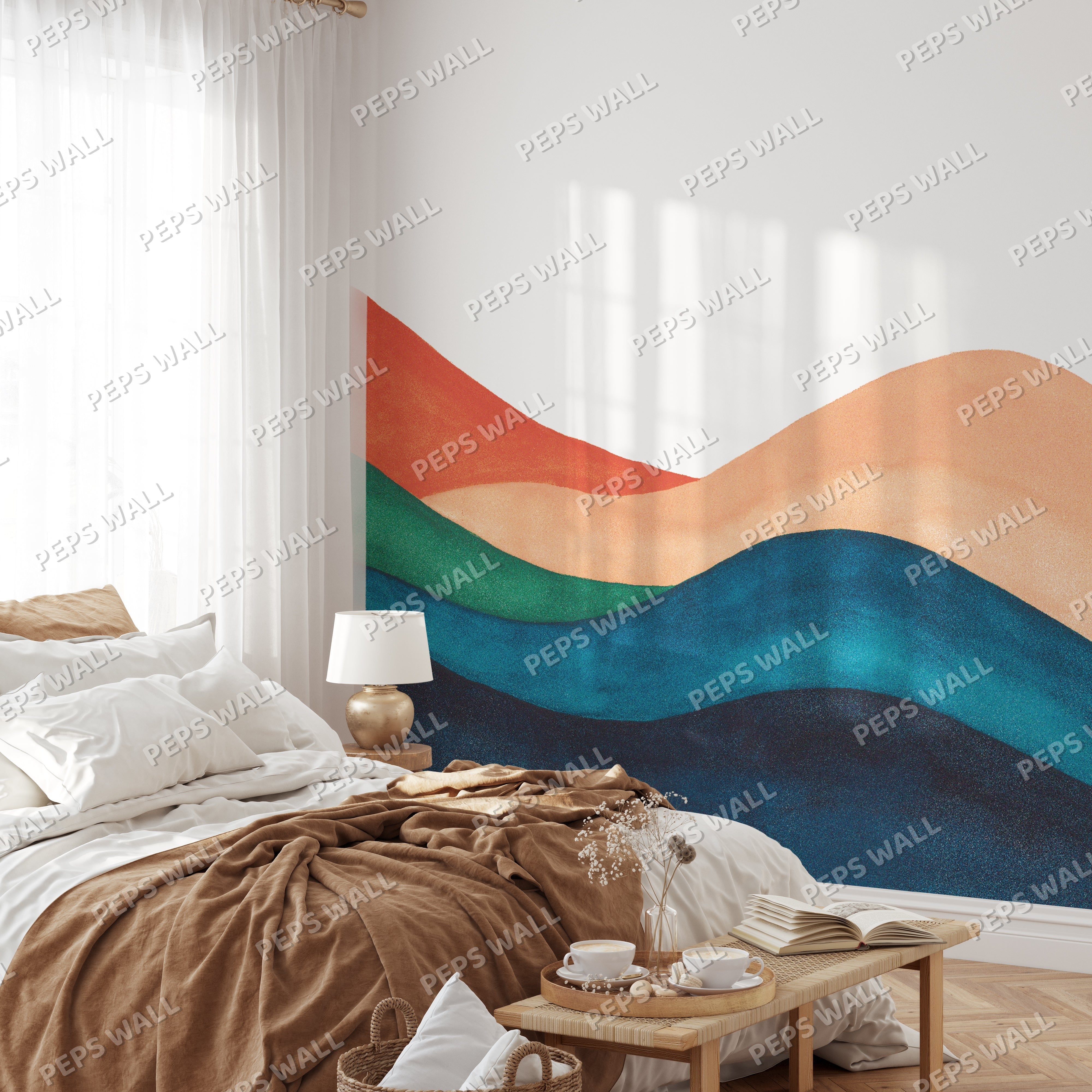 Oasis — geometric wallpaper Dubai, Peps Wall