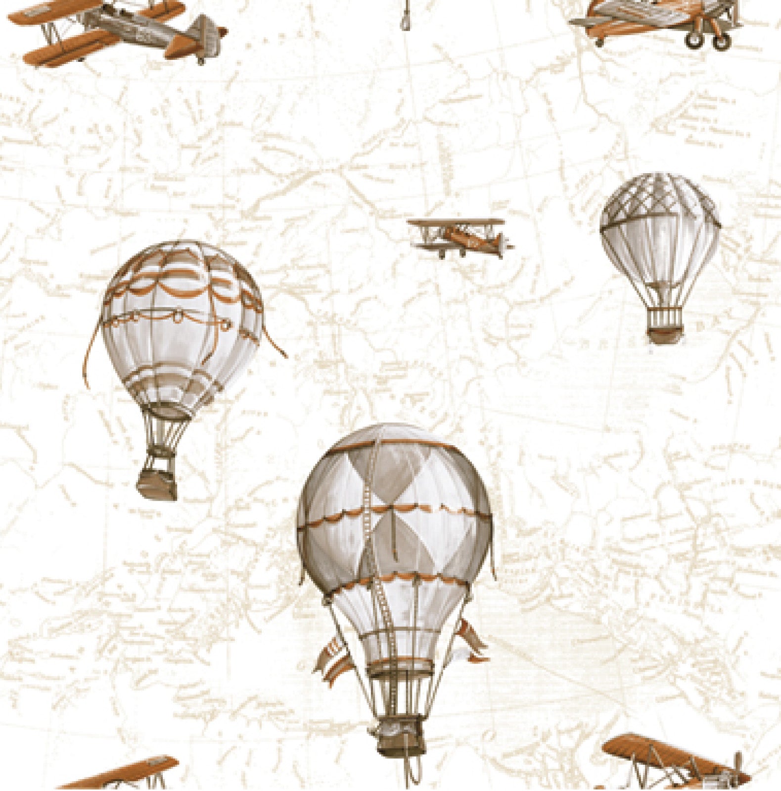 Flying hot-air balloons