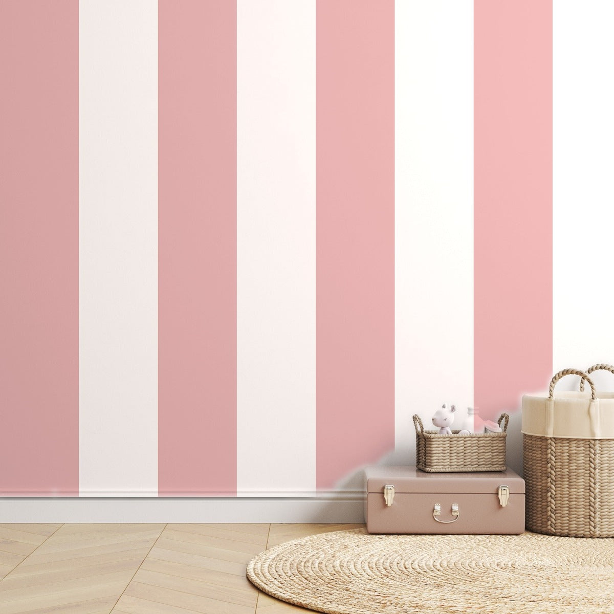 Pink Stripe Cabana — room mockup
