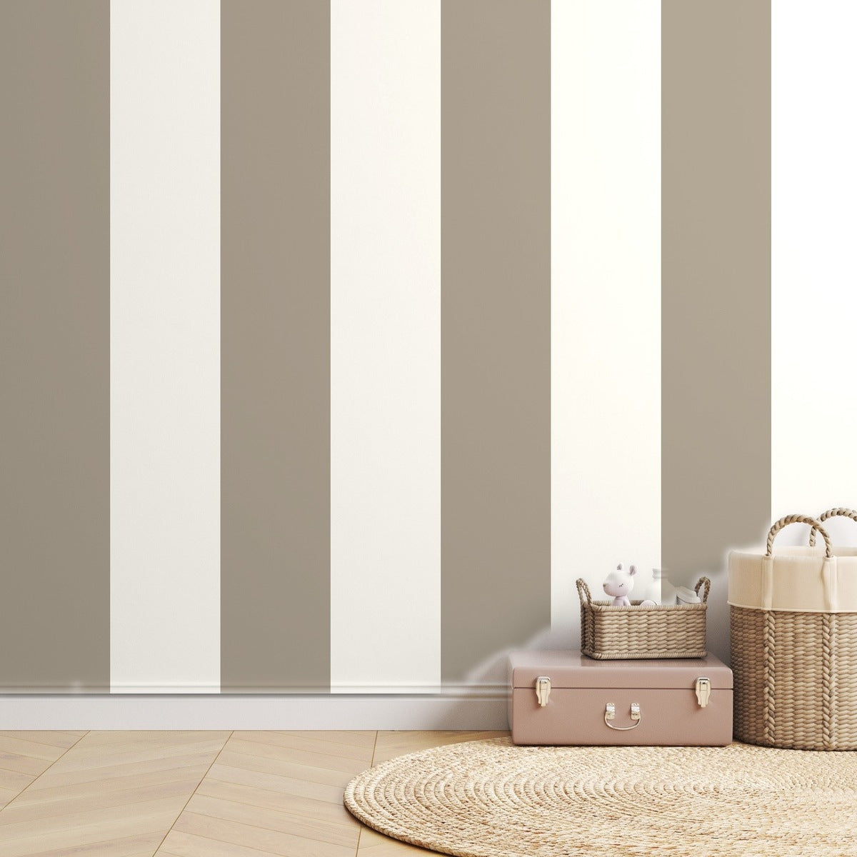 Greige Stripe Cabana — room mockup