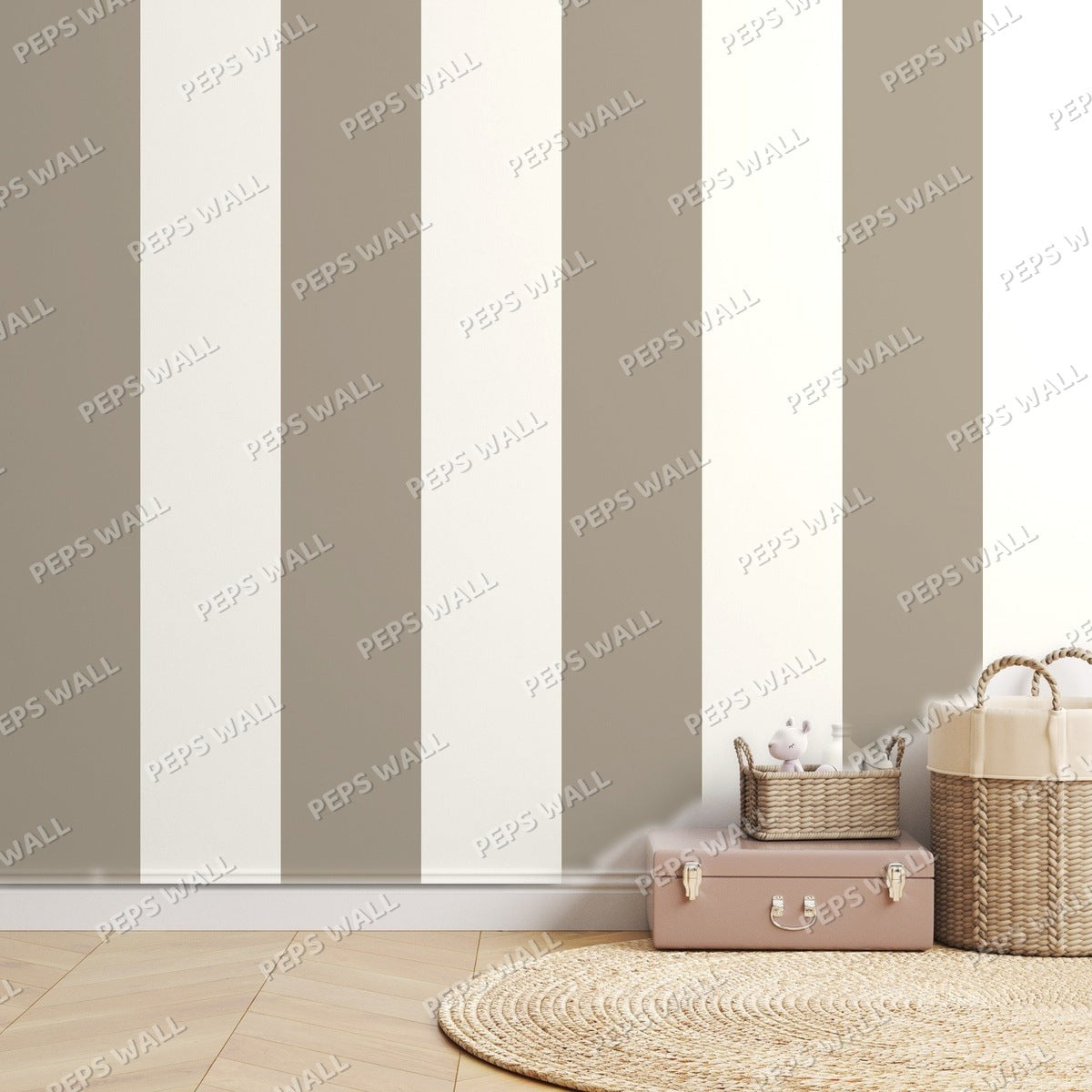 Greige Stripe Cabana — room mockup