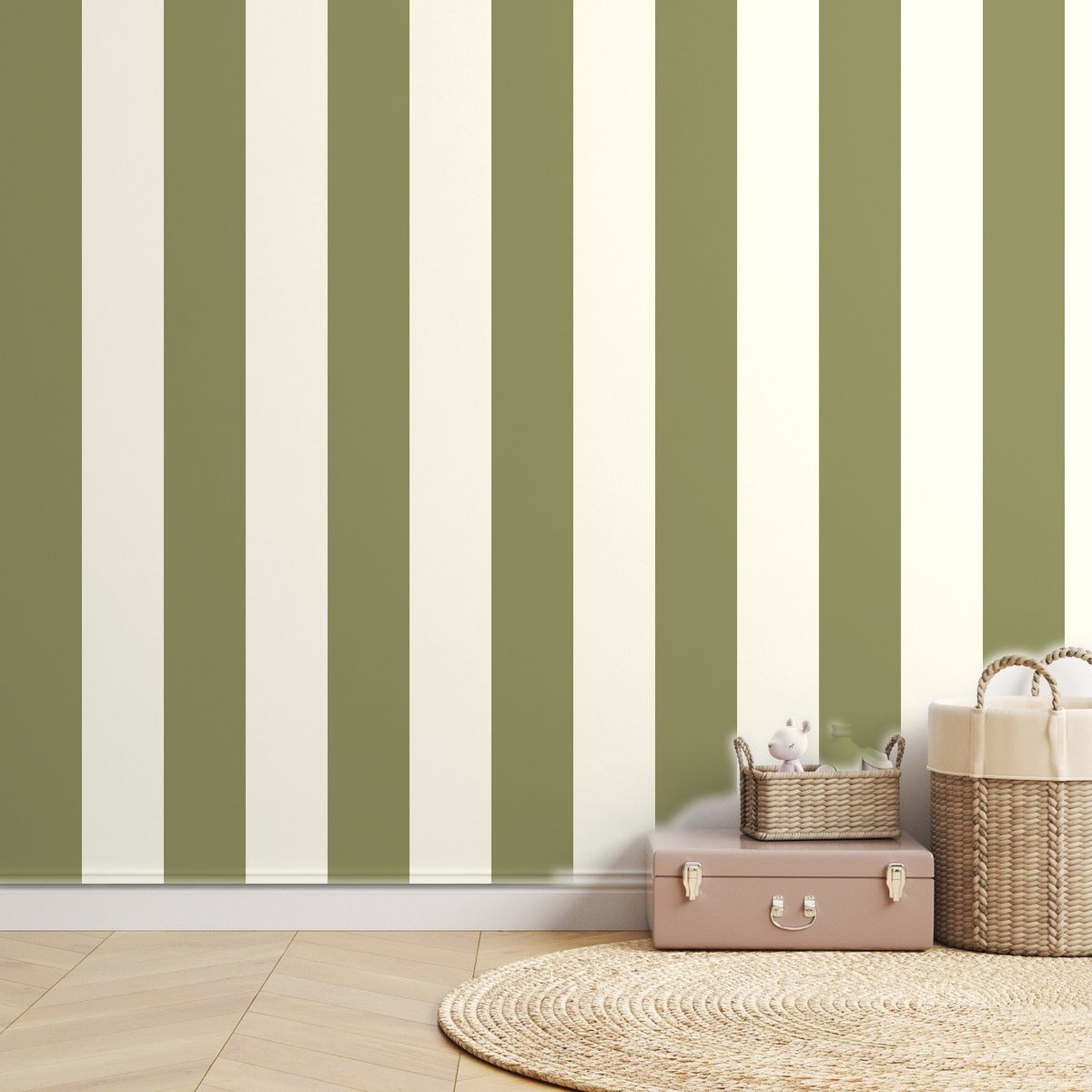 Olive Stripe Classic — room mockup