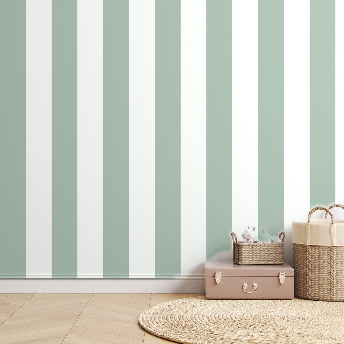 Green Stripe Classic — room mockup