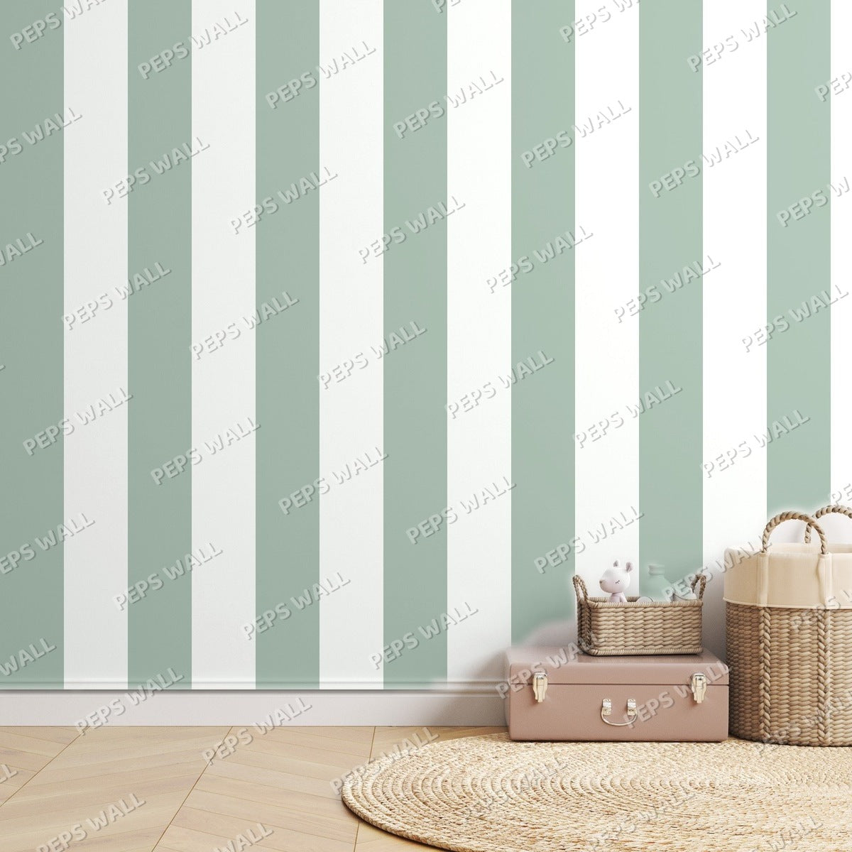 Green Stripe Classic — room mockup