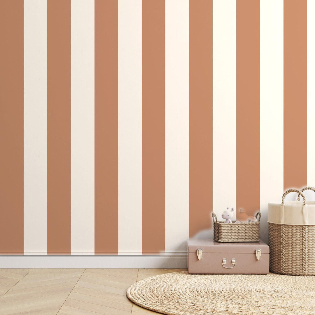 Terracotta Stripe Classic — room mockup