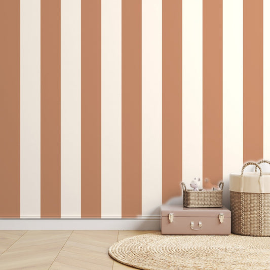 Terracotta Stripe Classic — room mockup