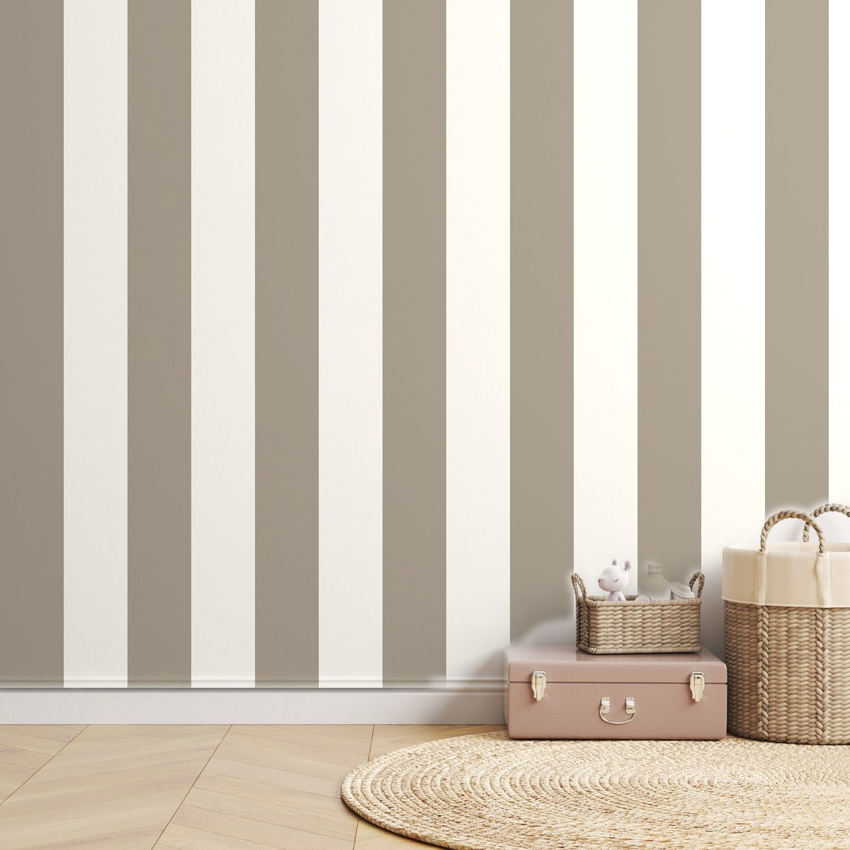 Greige Stripe Classic — room mockup