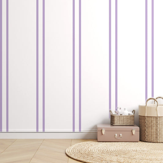 Lilac Stripe Banker — room mockup