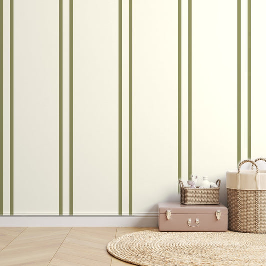 Olive Stripe Banker — room mockup