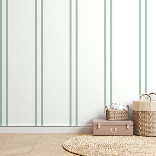 Green Stripe Banker — room mockup