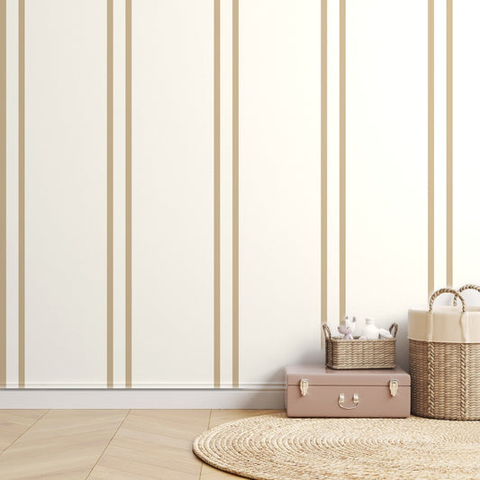 Sand Stripe Banker — room mockup