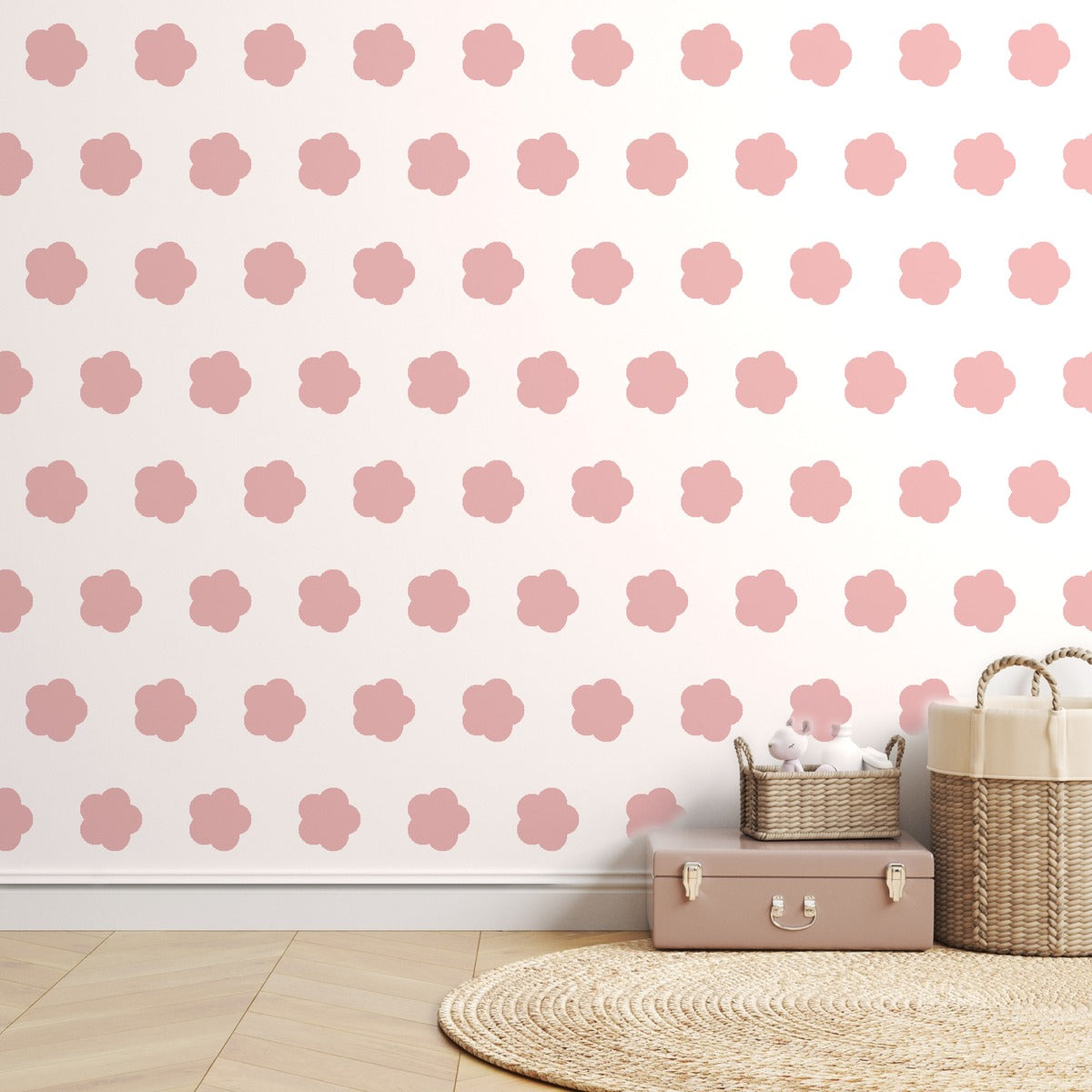 Pink Ditsy Floral — room mockup