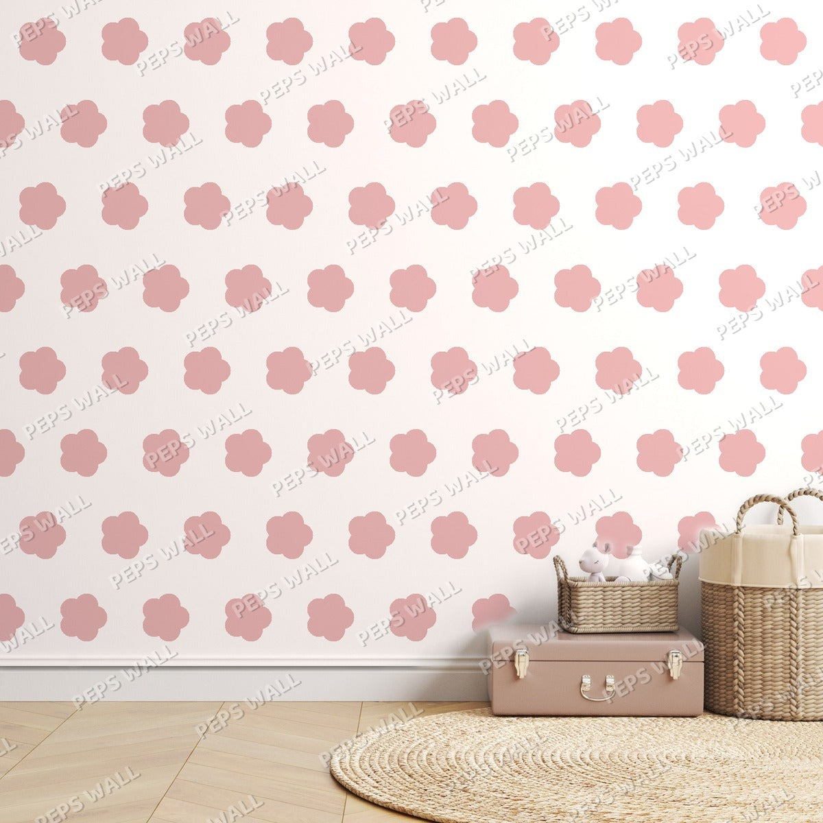 Pink Ditsy Floral — room mockup