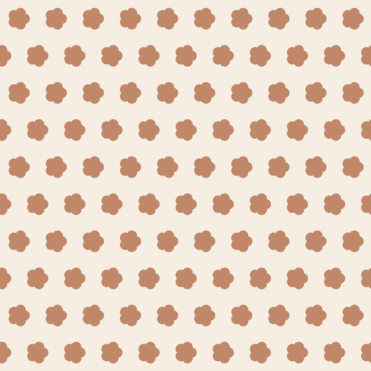 Terracotta Ditsy Floral — pattern swatch