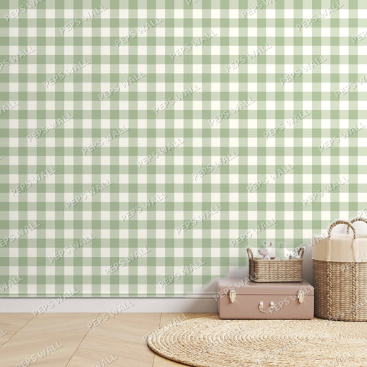Sage Gingham — room mockup