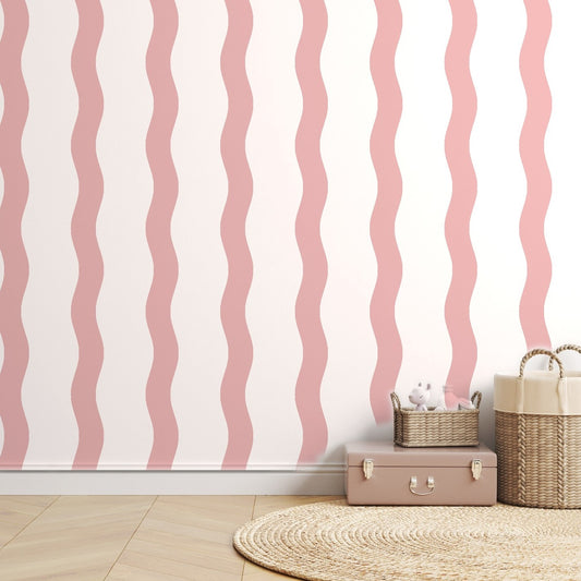 Pink Stripe Handdrawn — room mockup