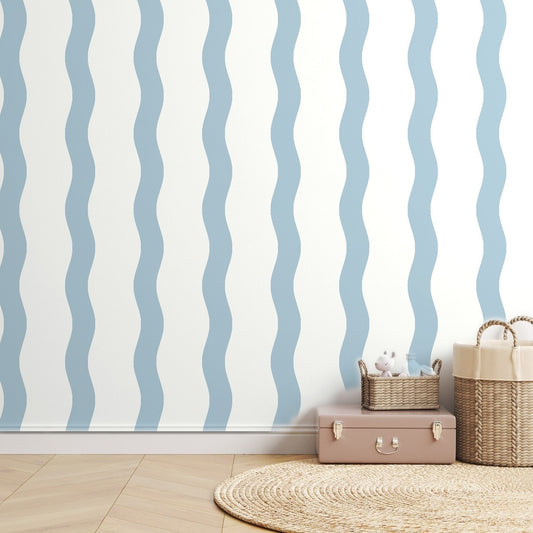 Blue Stripe Handdrawn — room mockup
