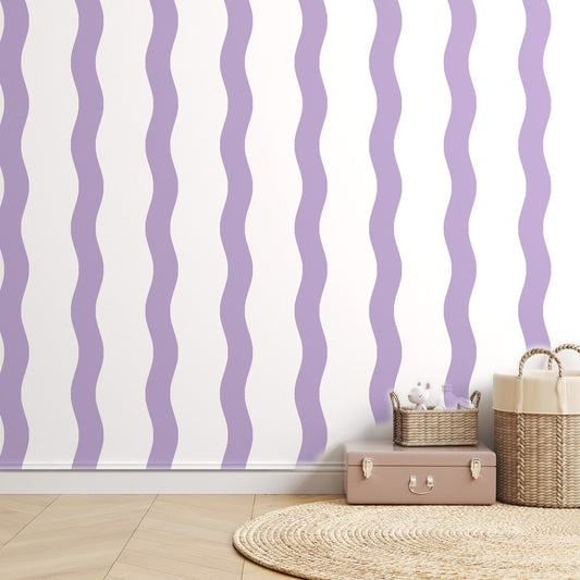 Lilac Stripe Handdrawn — room mockup