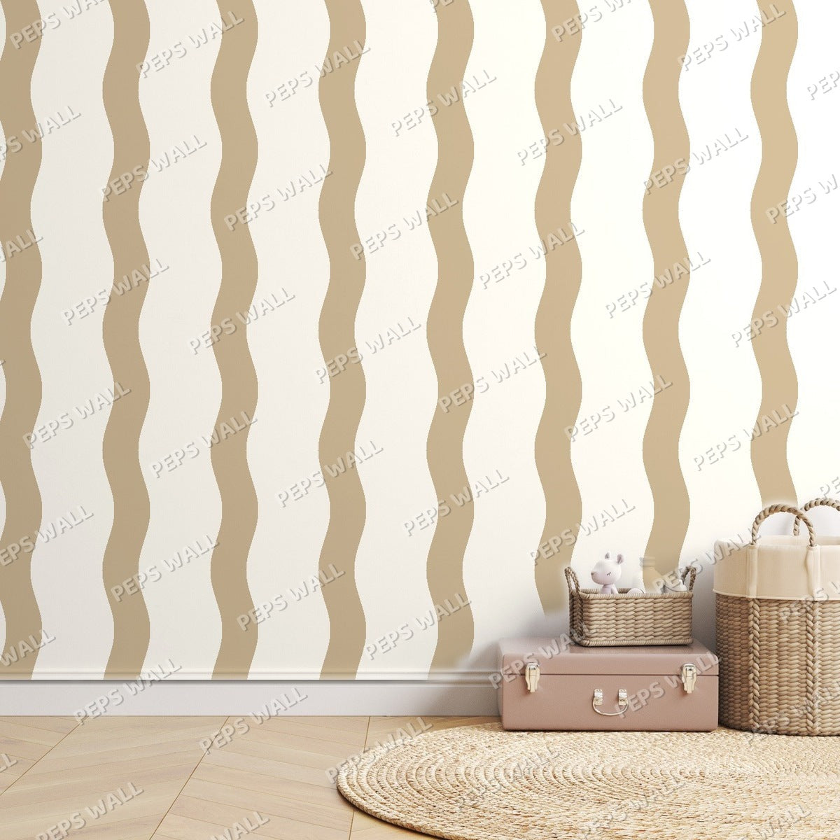 Sand Stripe Handdrawn — room mockup