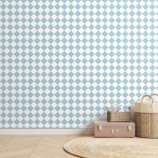 Blue Houndstooth — room mockup