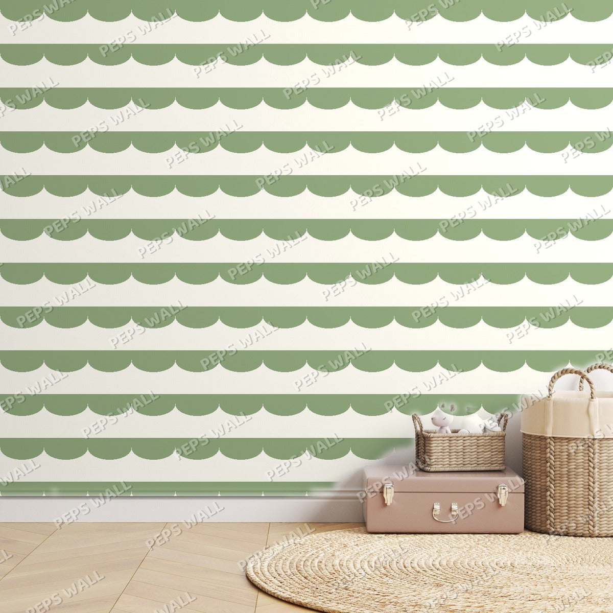 Sage Scallop — room mockup