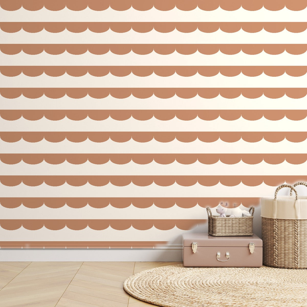 Terracotta Scallop — room mockup