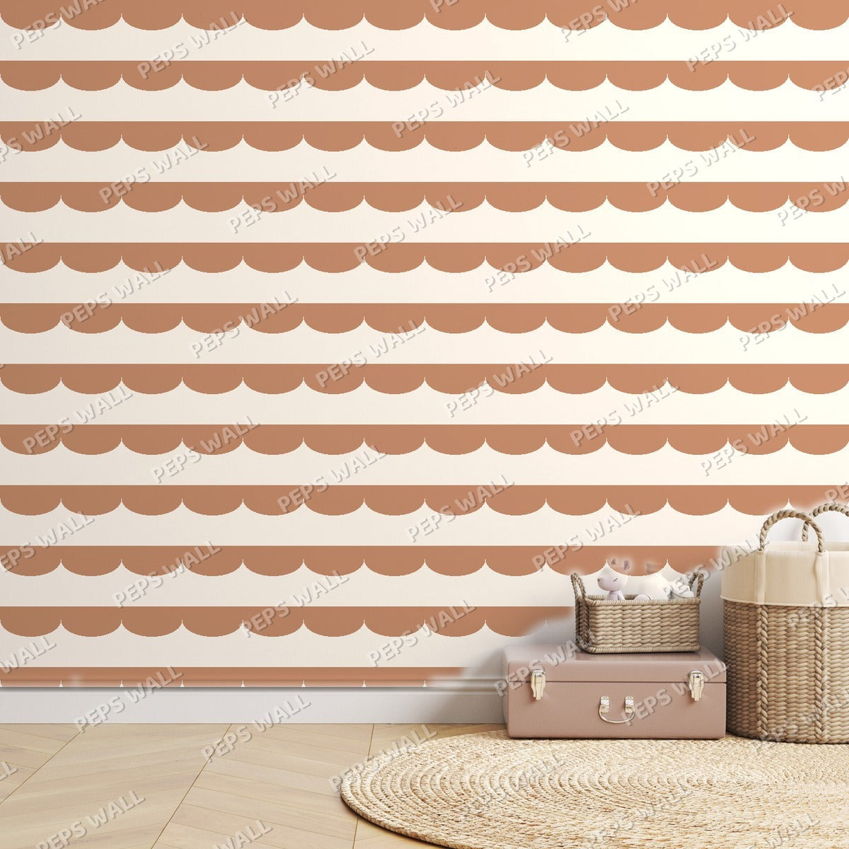 Terracotta Scallop — room mockup