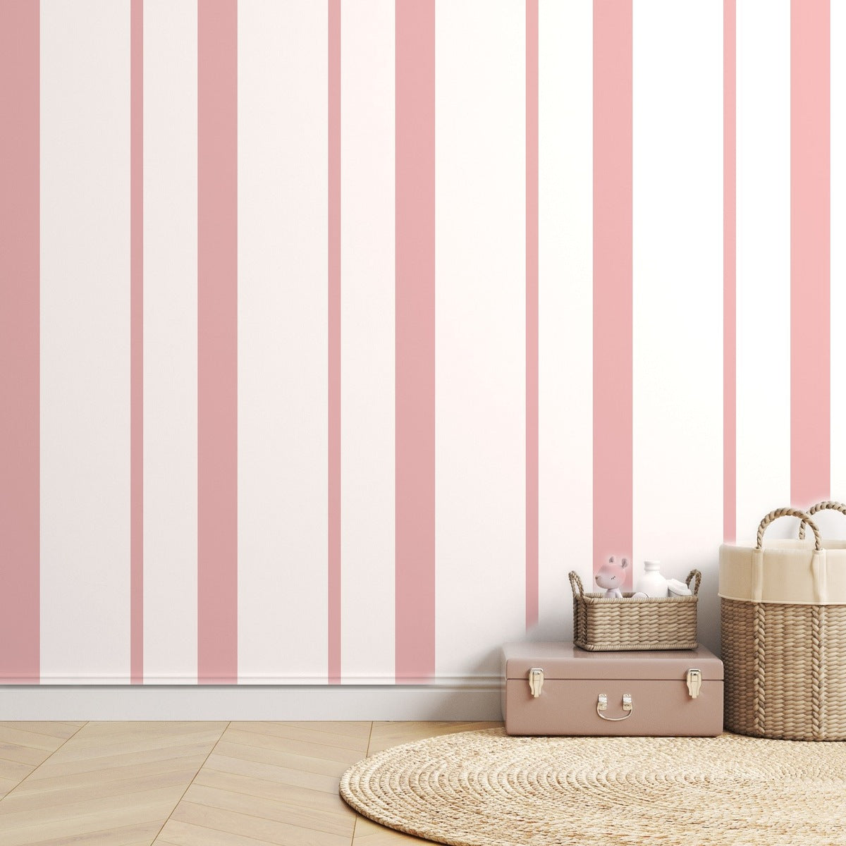 Pink Stripe Rhythm — room mockup