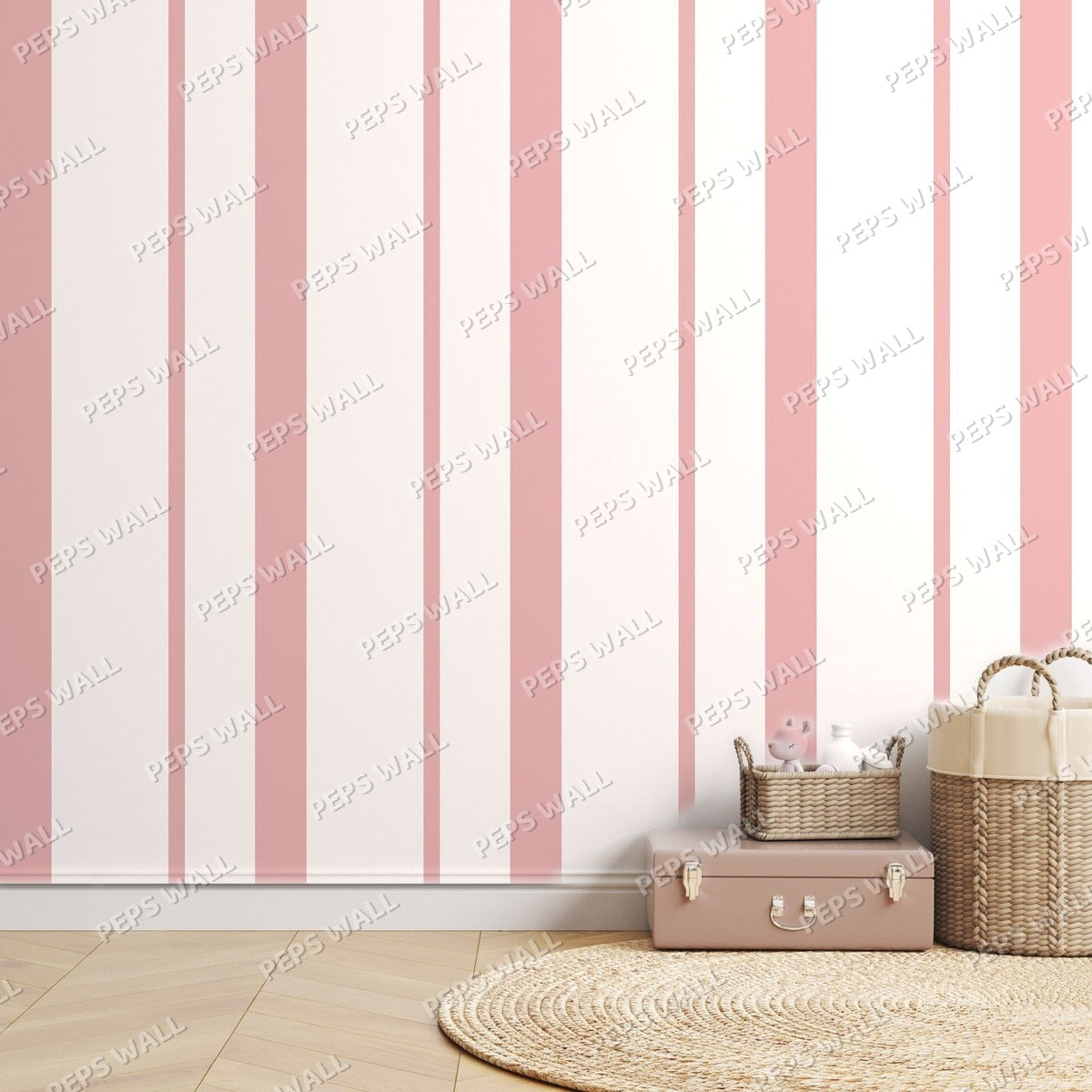 Pink Stripe Rhythm — room mockup