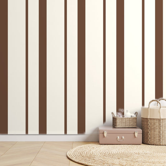 Cocoa Stripe Rhythm — room mockup