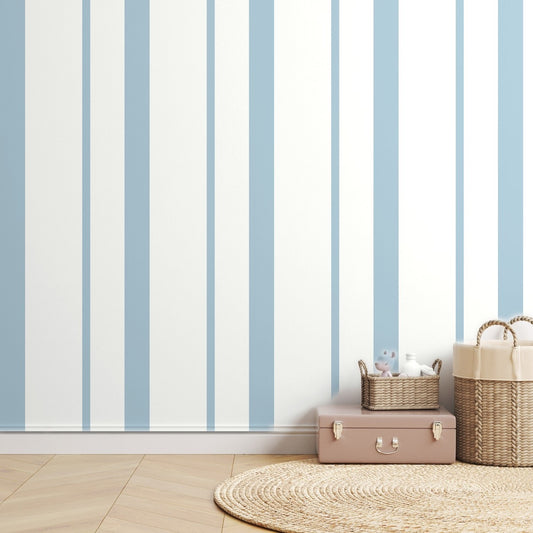 Blue Stripe Rhythm — room mockup