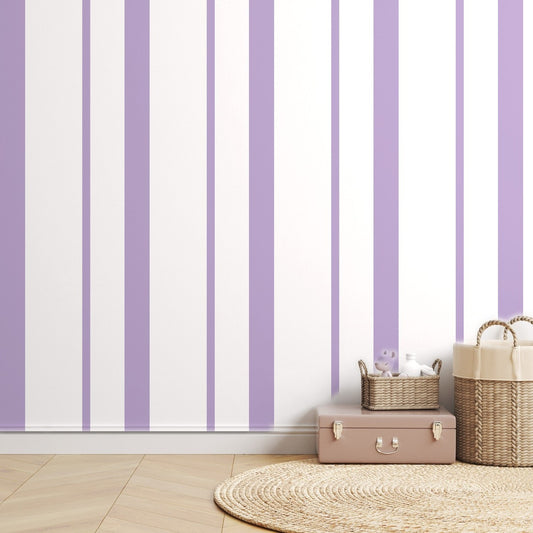Lilac Stripe Rhythm — room mockup