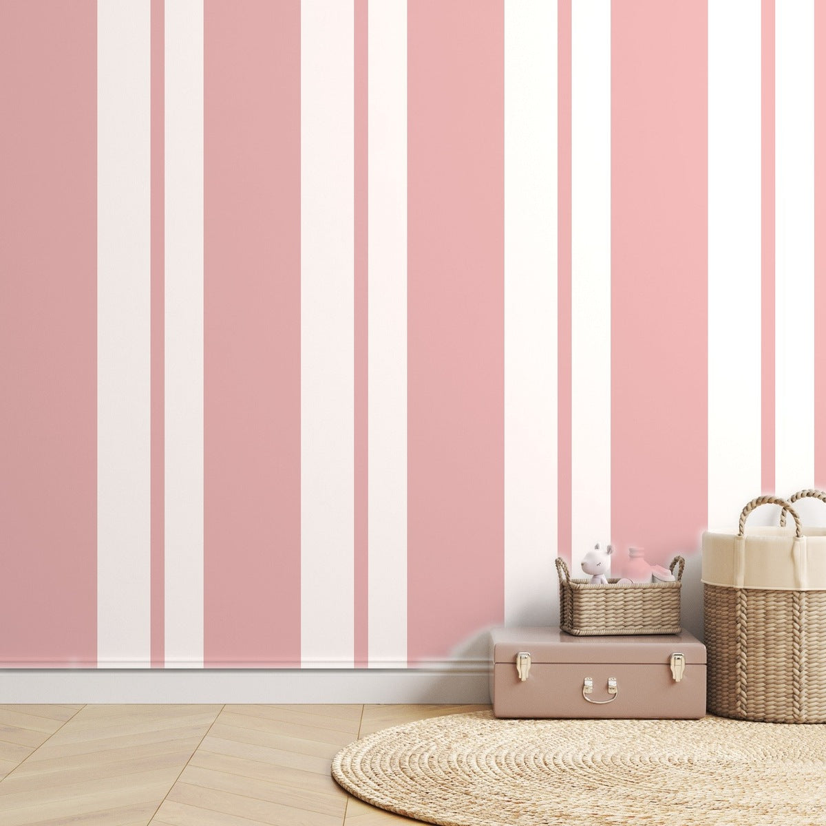 Pink Stripe Vintage — room mockup
