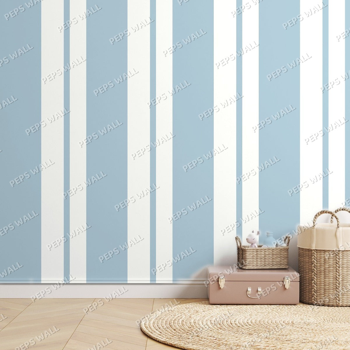 Blue Stripe Vintage — room mockup