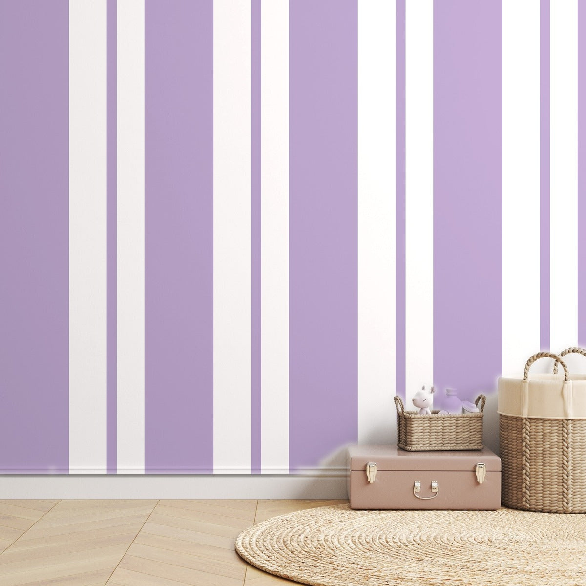 Lilac Stripe Vintage — room mockup